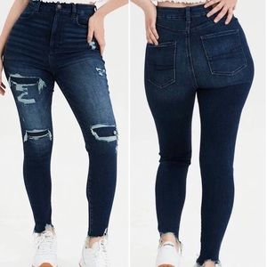 AEO CURVY HIGHEST RISE NE(X)T LEVEL STRETCH PATCHED JEGGING 18R
